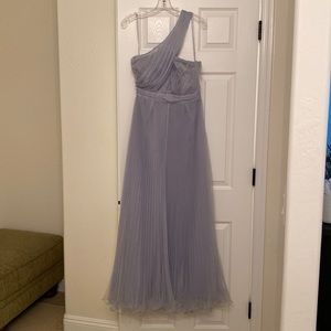 ASOS DESIGN one shoulder tulle wired hem maxi dress